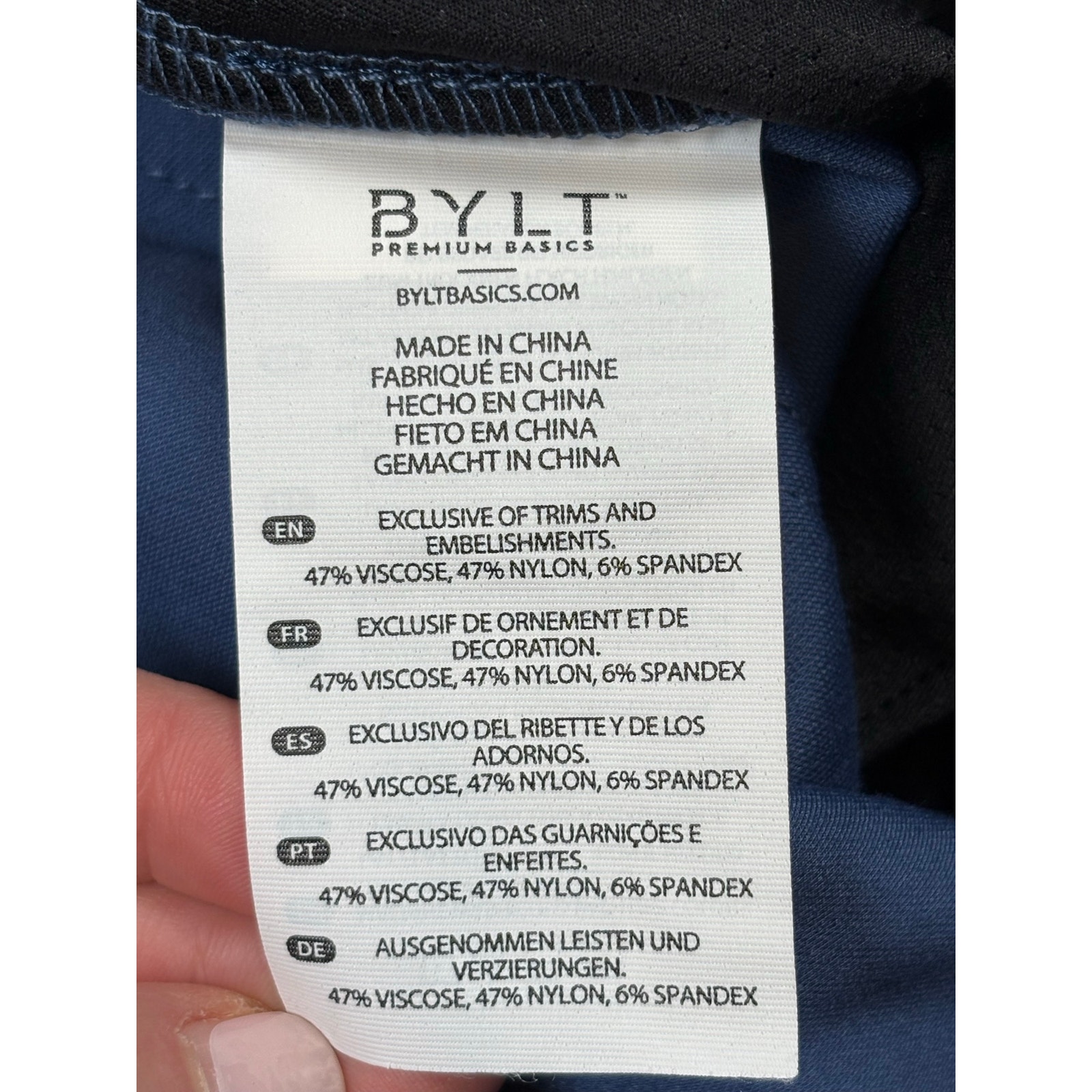Nwt Bylt Basics Everyday 2.0 Pants Men’s 38 Light Navy Blue Wrinkle Resistant — image 7 of 8